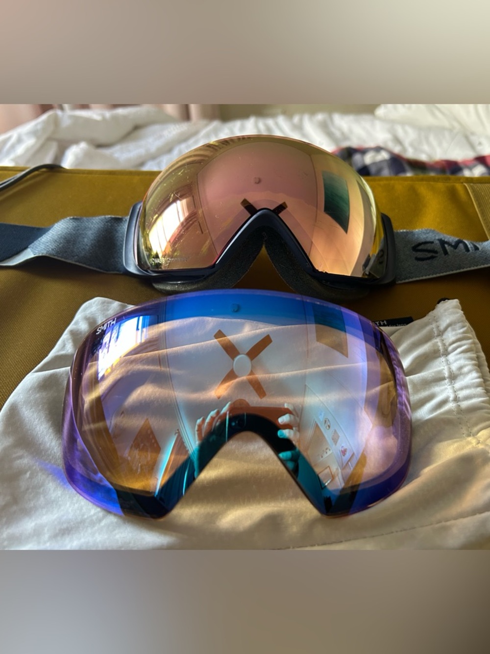 Smith I/o mag s  ski goggles, every day lens and low light lens